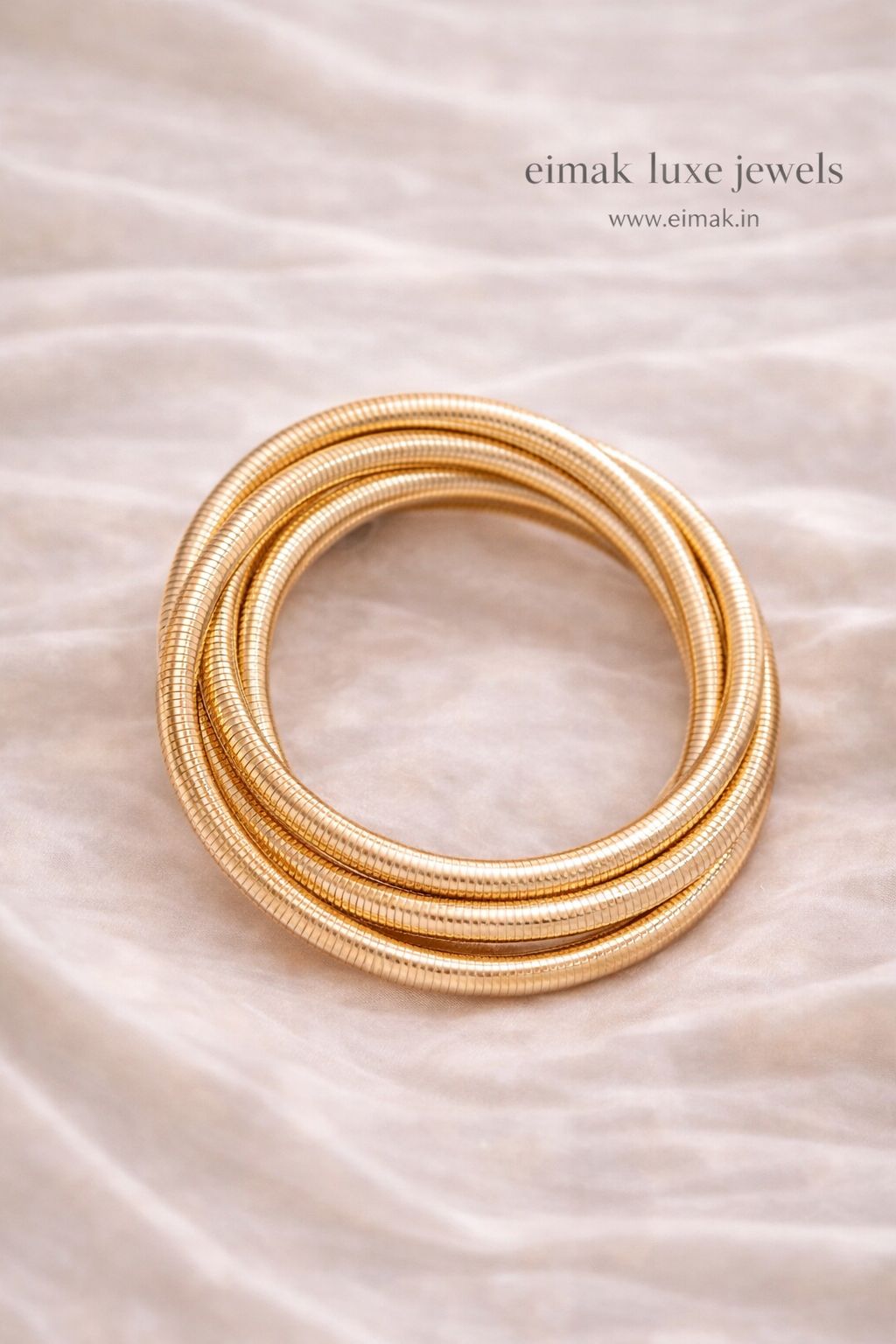 Helix Aura Multi-Coil Gold Bangle