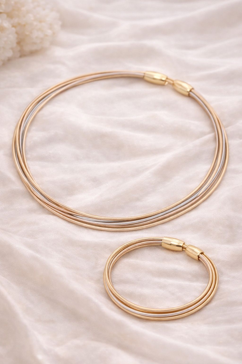 TwistLine Royale – Necklace & Bangle Combo Set