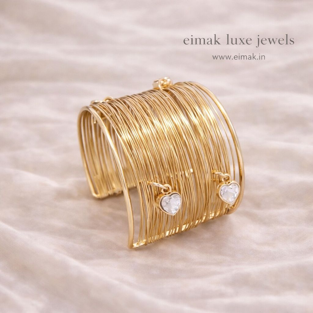 Monogram Luxe Crystal Gold Bangle