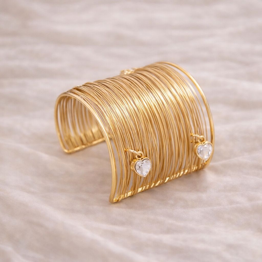 Monogram Luxe Crystal Gold Bangle