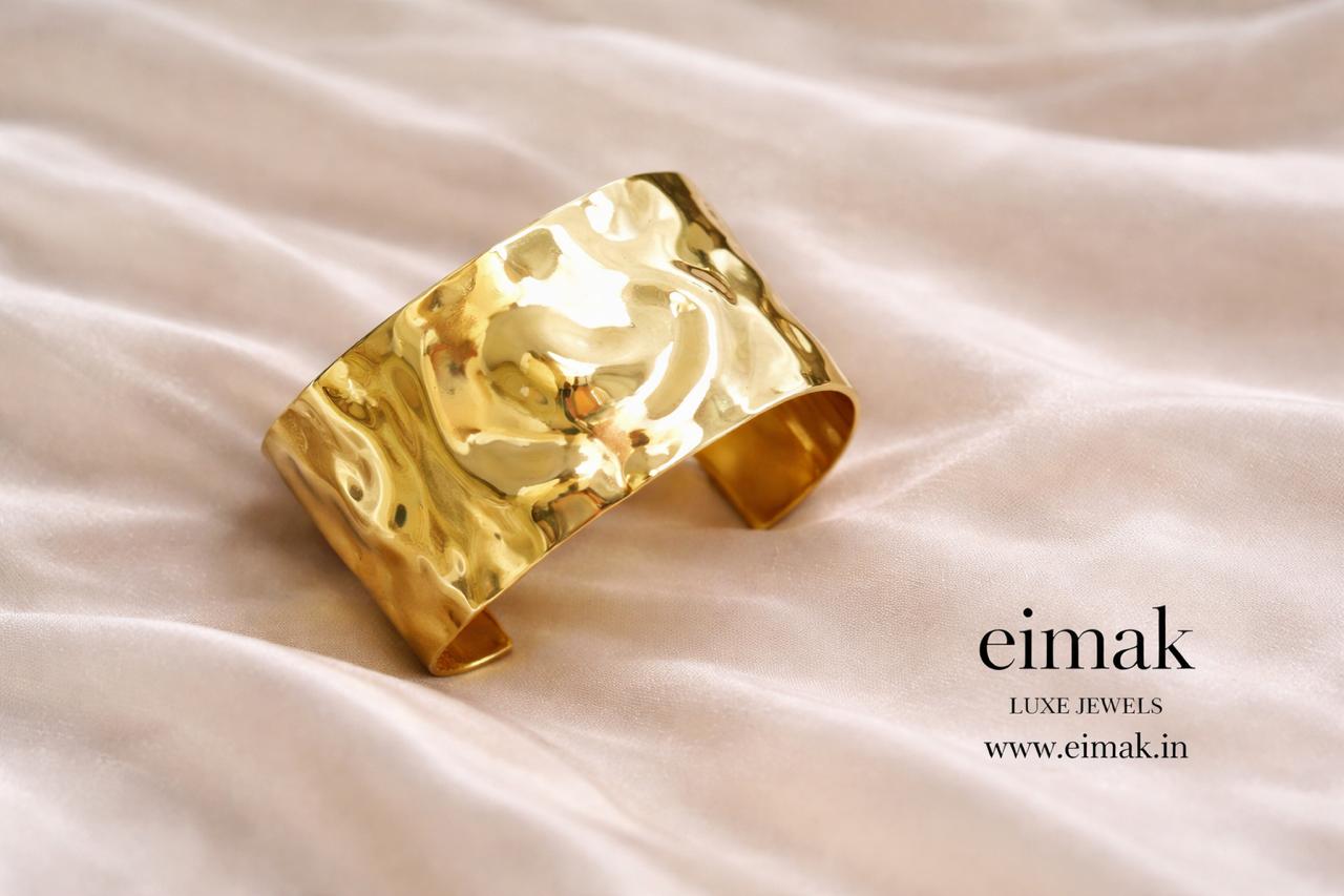 Molten Gold Cuff Bangle