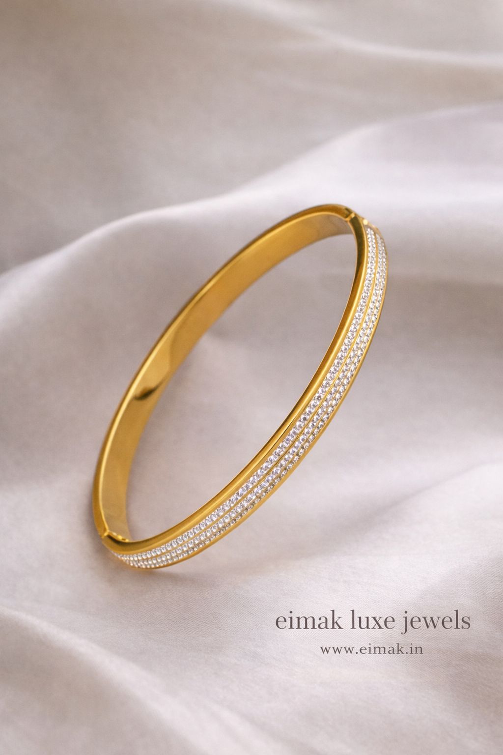 Eimak Dual Spark Crystal Bangle