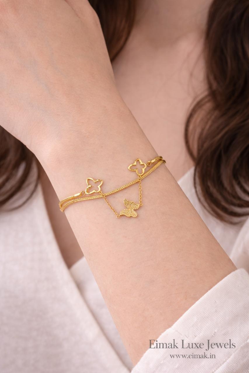 Butterfly Trio Charm Bracelet