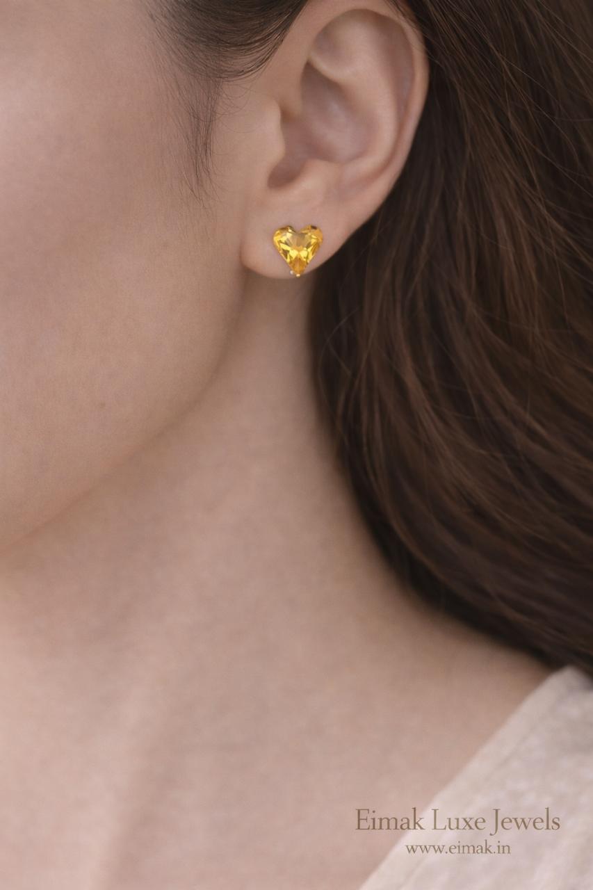  Heart Crystal Stud Earrings