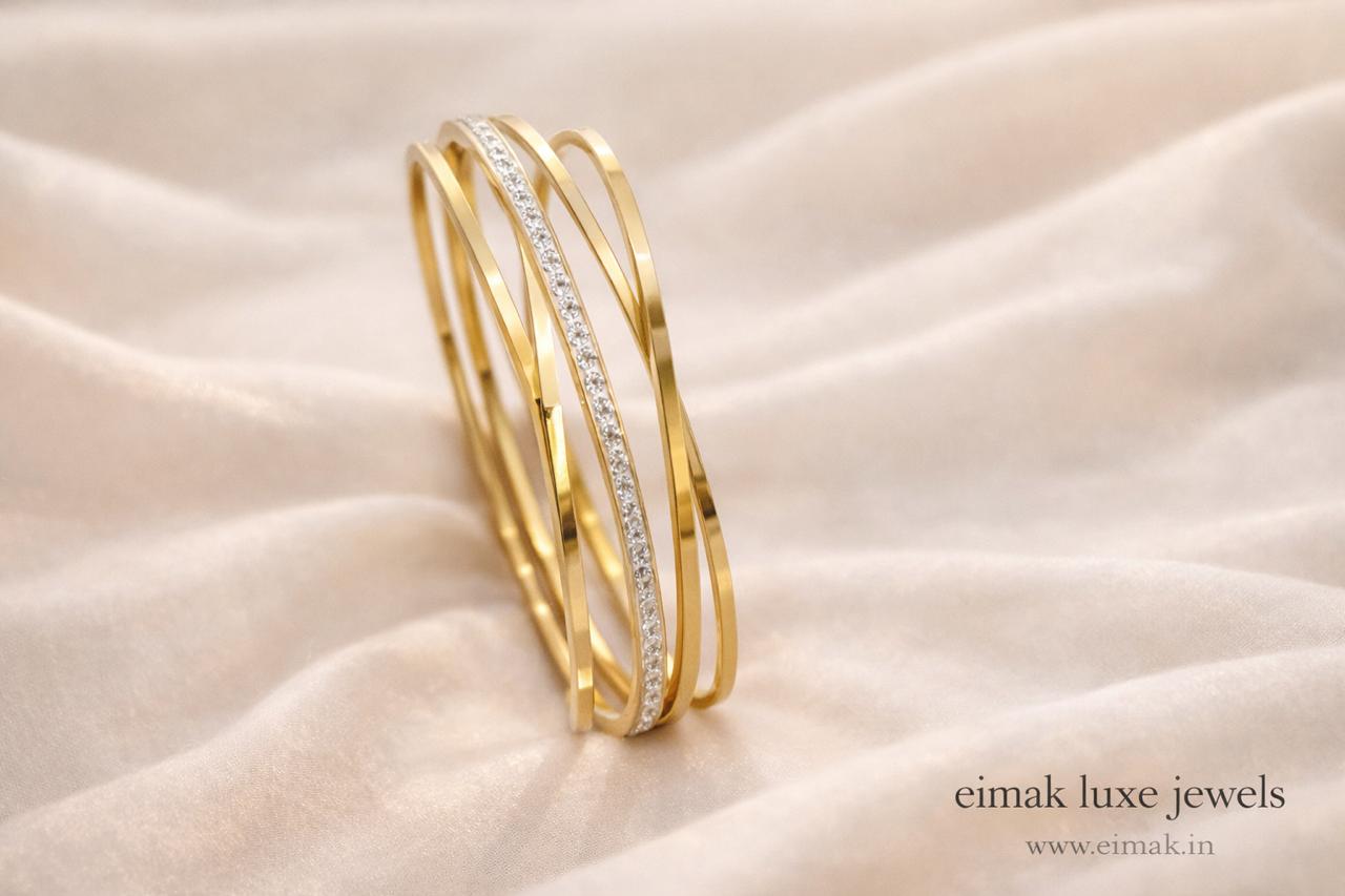 Eimak Trio Glow Crystal Bangle