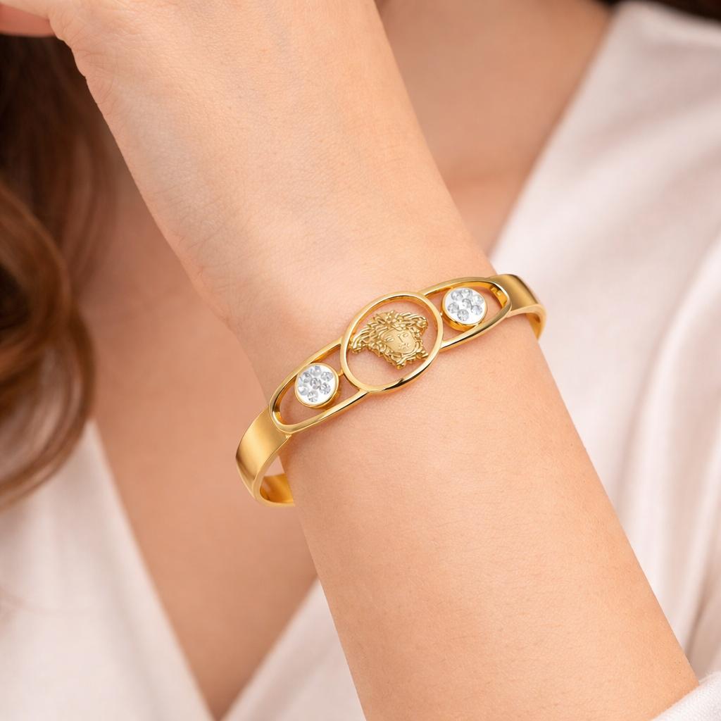 Medusa luxe crystal bangle