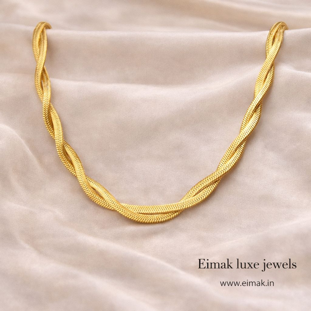 Golden Twirl Statement Necklace