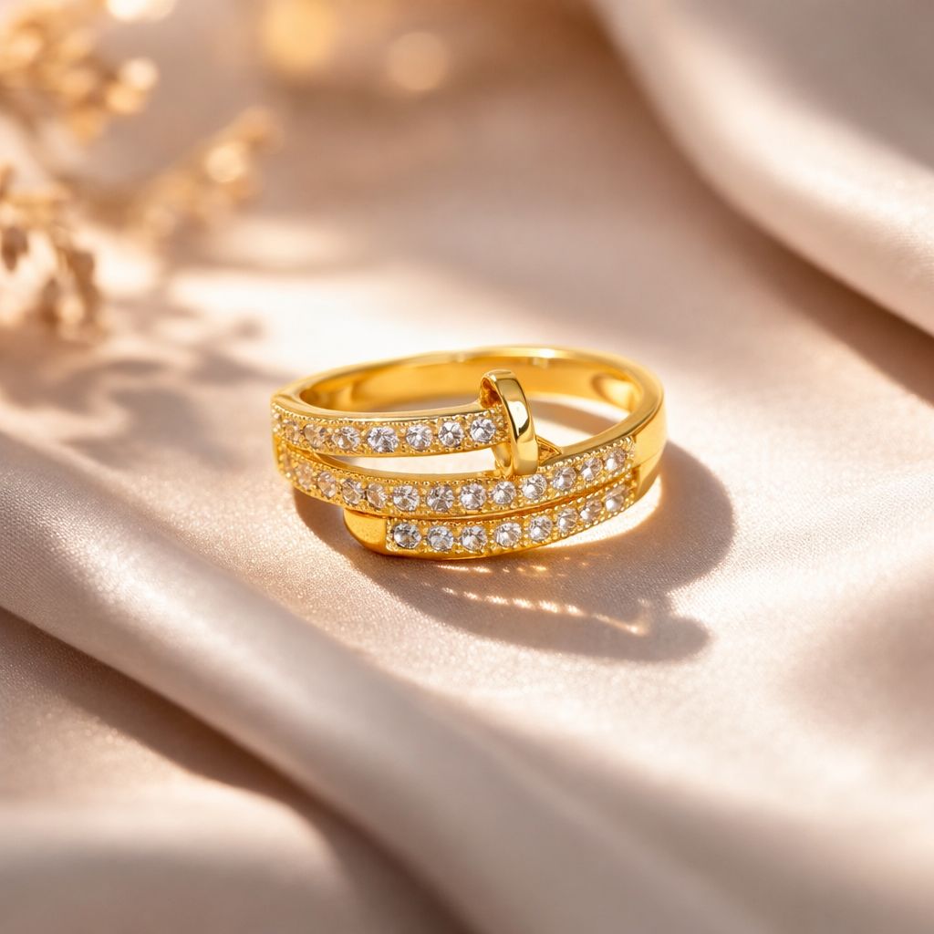 Golden Infinity Spark Ring