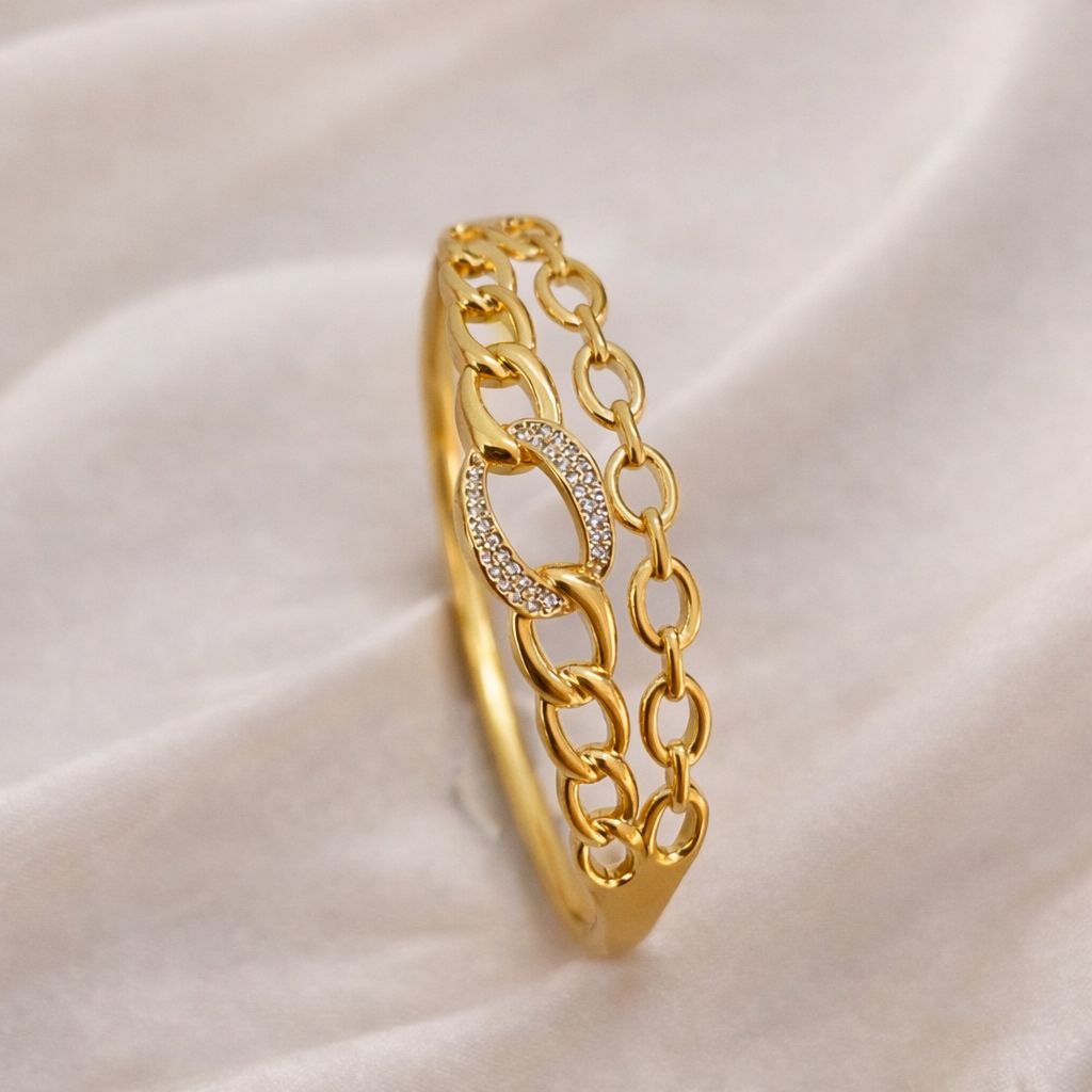 Luxe Interlink Crystal Chain Bracelet