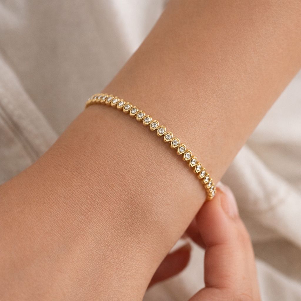 Celeste Crystal Slim Bangle