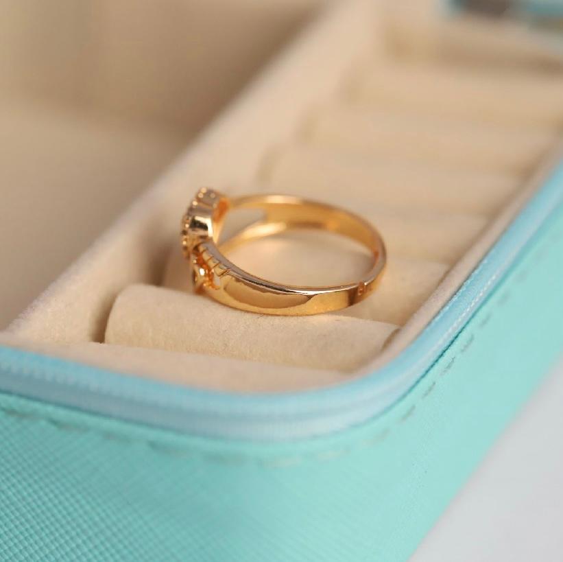 ELJ-R-015  Twin Heart Sparkle Ring