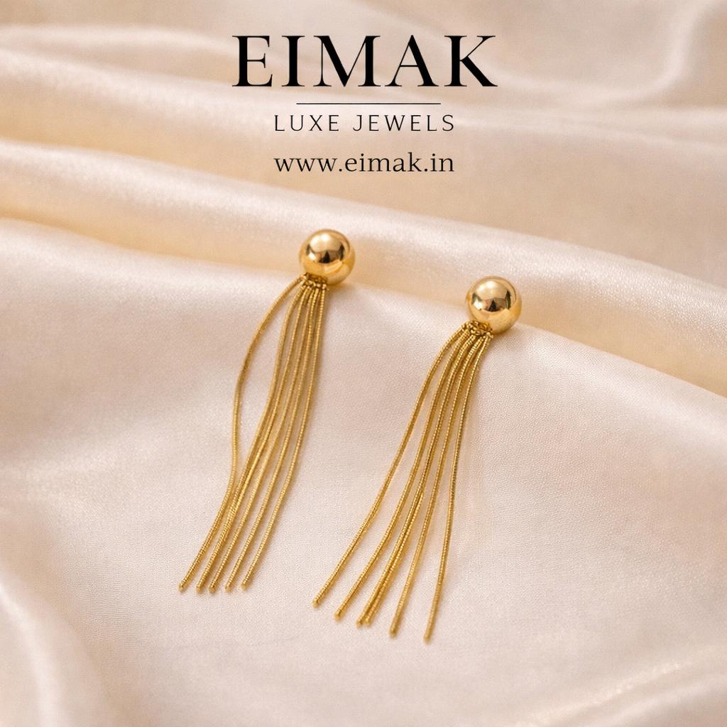 Golden Cascade Drop Earrings