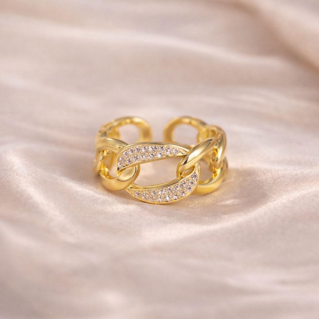 Aurora Link Sparkle Ring