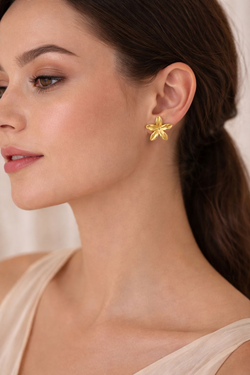 Golden Bloom Stud Earrings