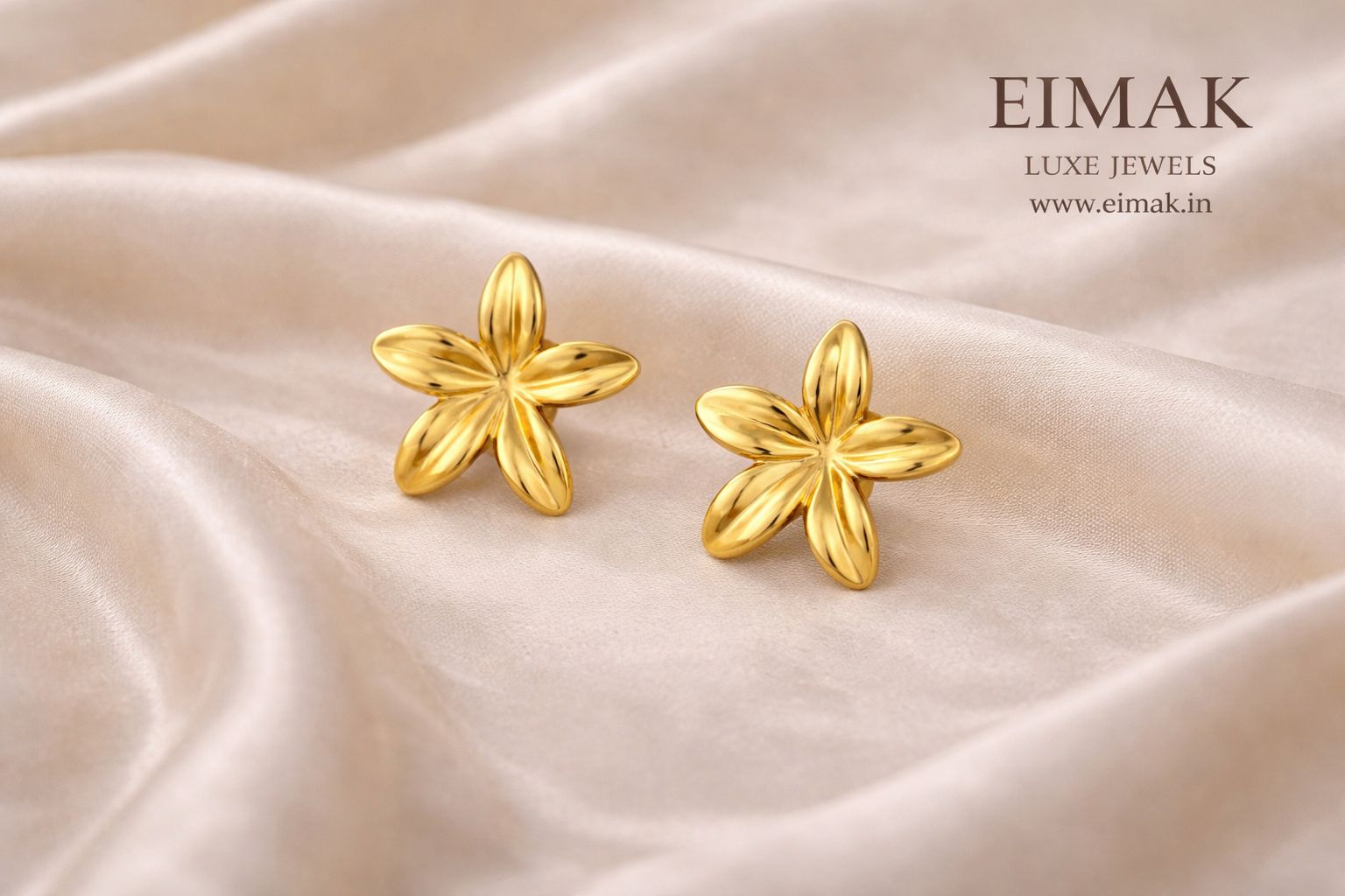 Golden Bloom Stud Earrings