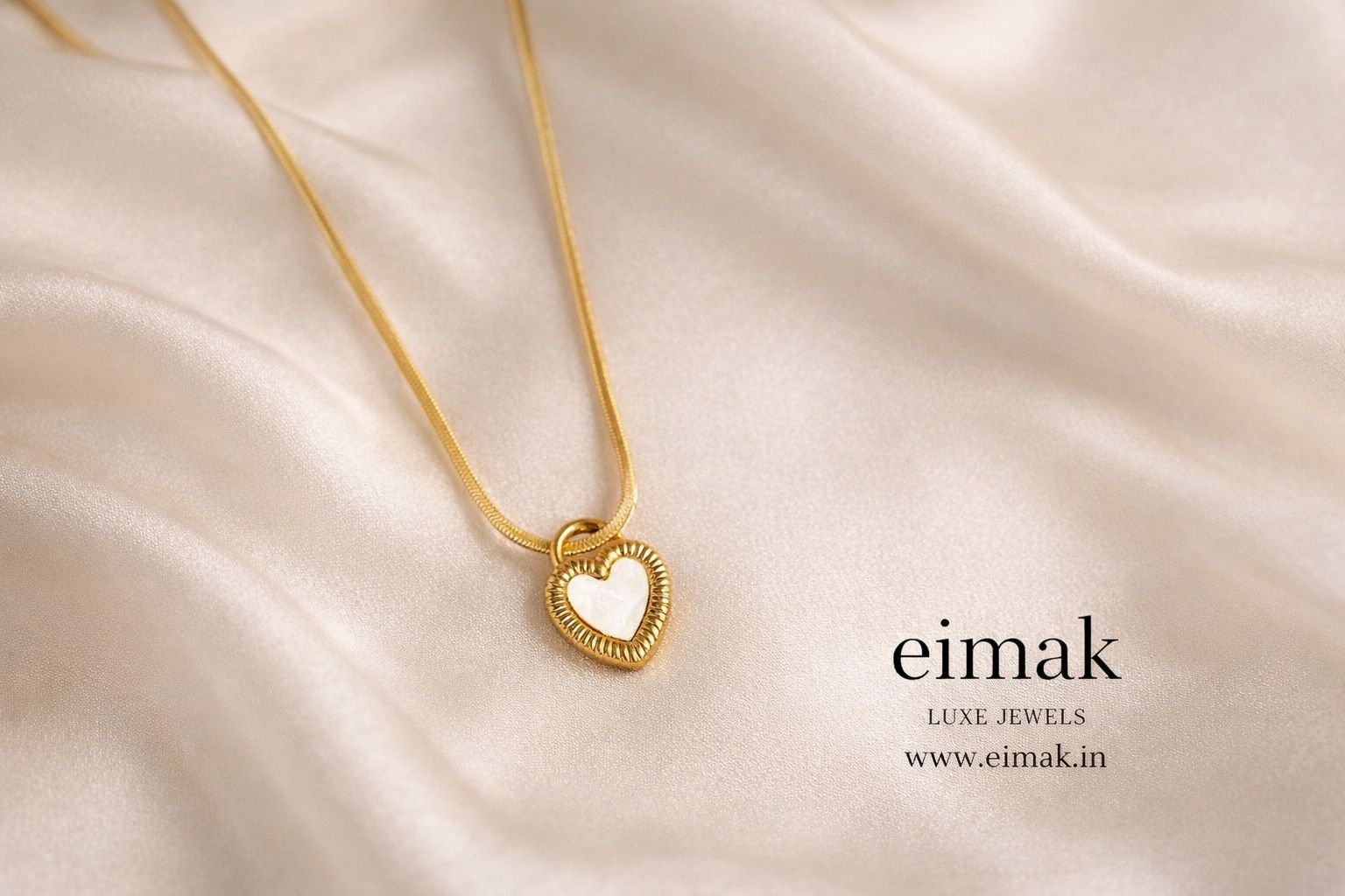 Golden Embrace Heart Pendant Necklace