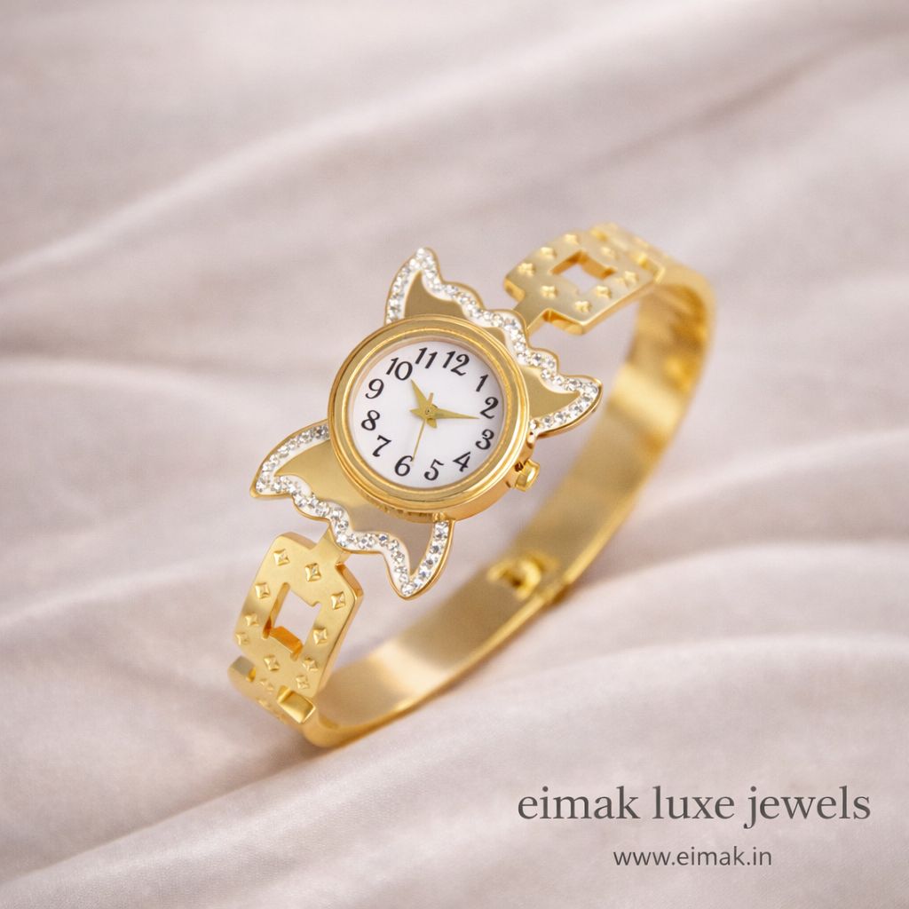 crystal bloom bangle watch