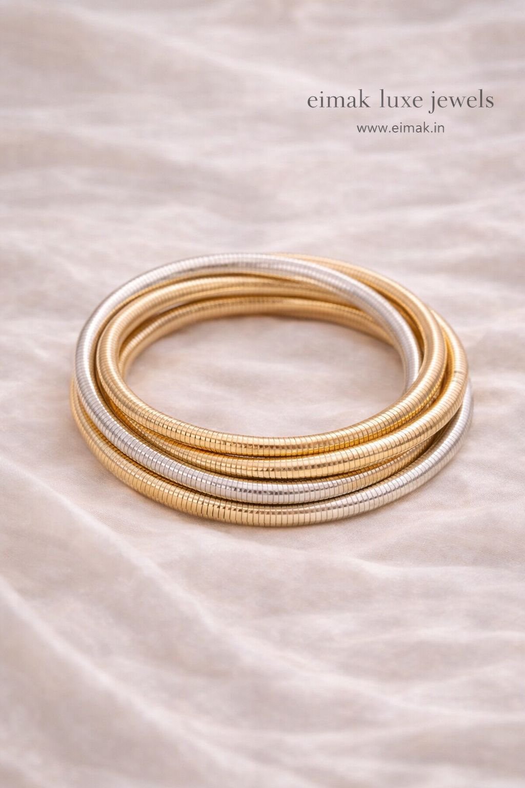 DuoHelix Luxe Spiral Bangle