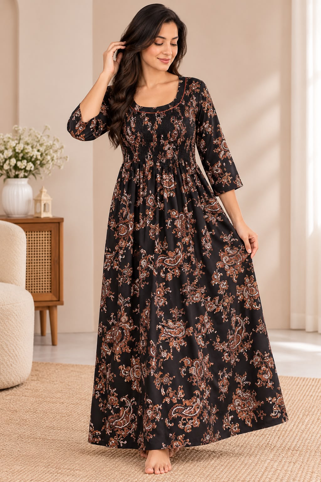 Smoky Midnight Paisley Maxi 