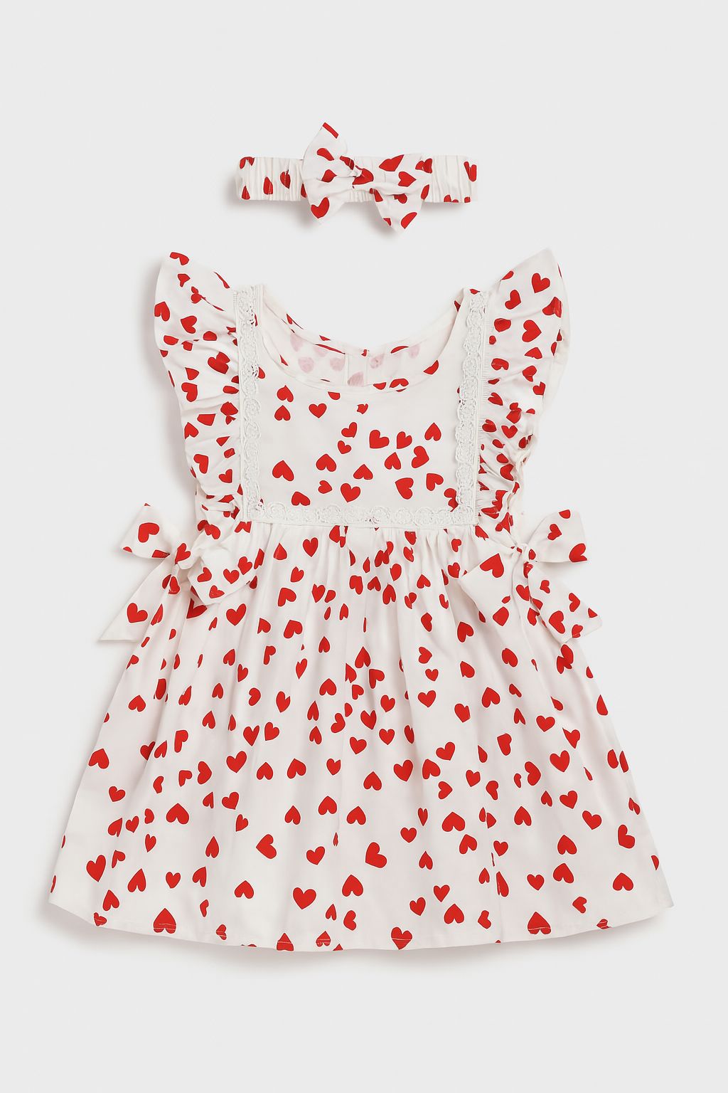 Adorable heart-print dress for your little sweetheart