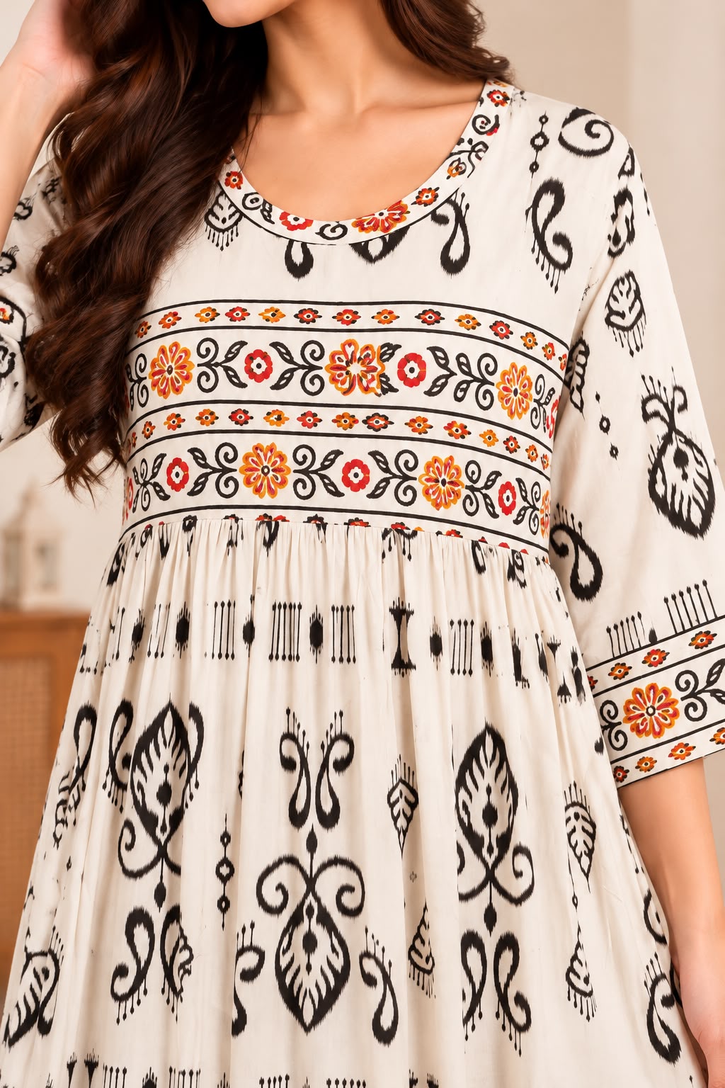 Noor – Ethnic Print Maxi Dress