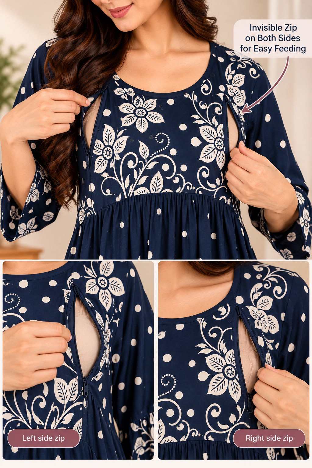 Midnight Blossom Floral Maxi