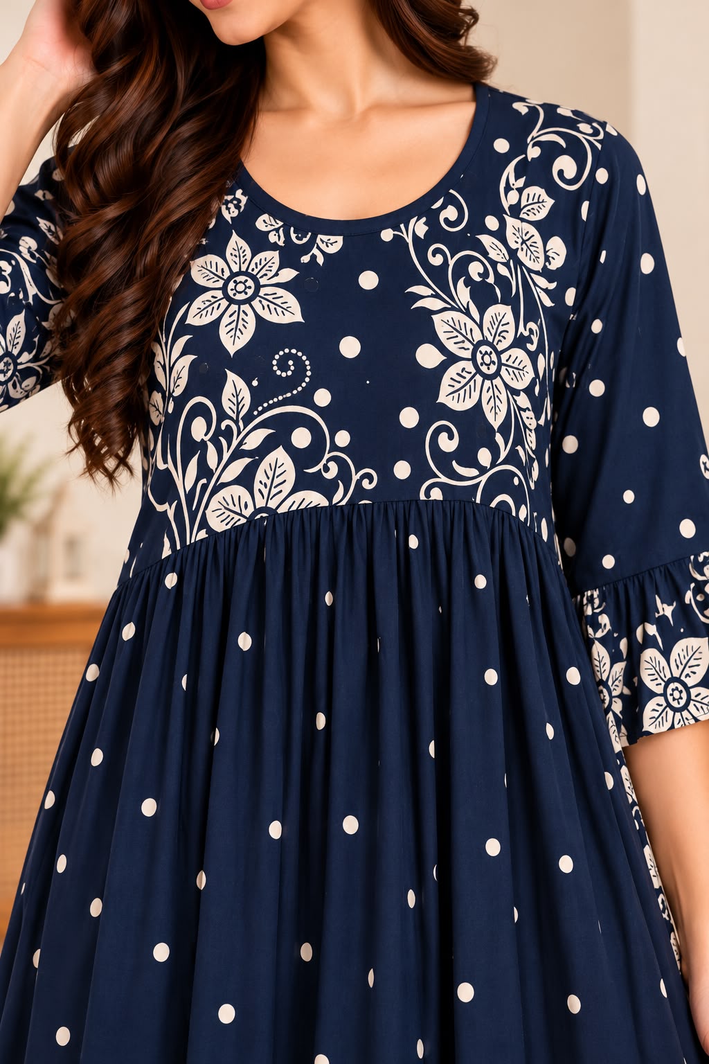 Midnight Blossom Floral Maxi