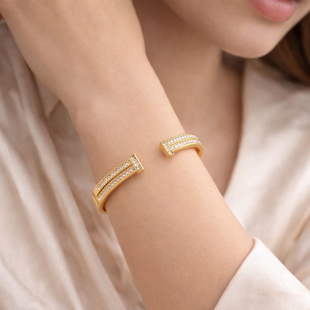 Aurelia Spark Open Cuff Bangle