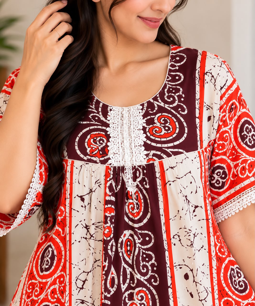 Ruby Charm Maxi Dress – Bold Prints, Timeless Elegance