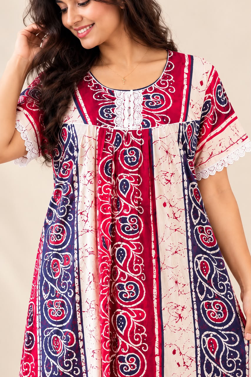 Ruby Royale Maxi Dress – Elegant Prints for Everyday Comfort