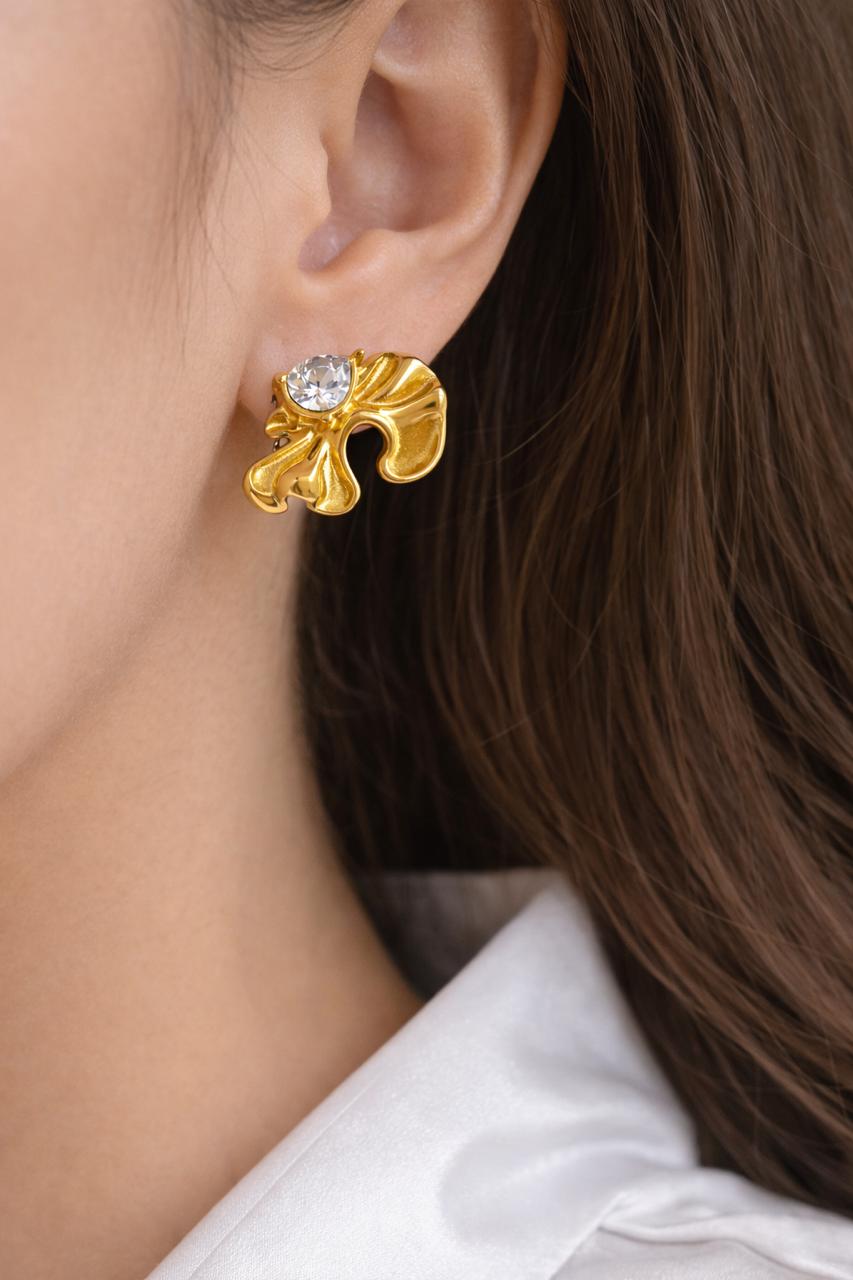 Aurelia Crystal Bloom Stud Earrings