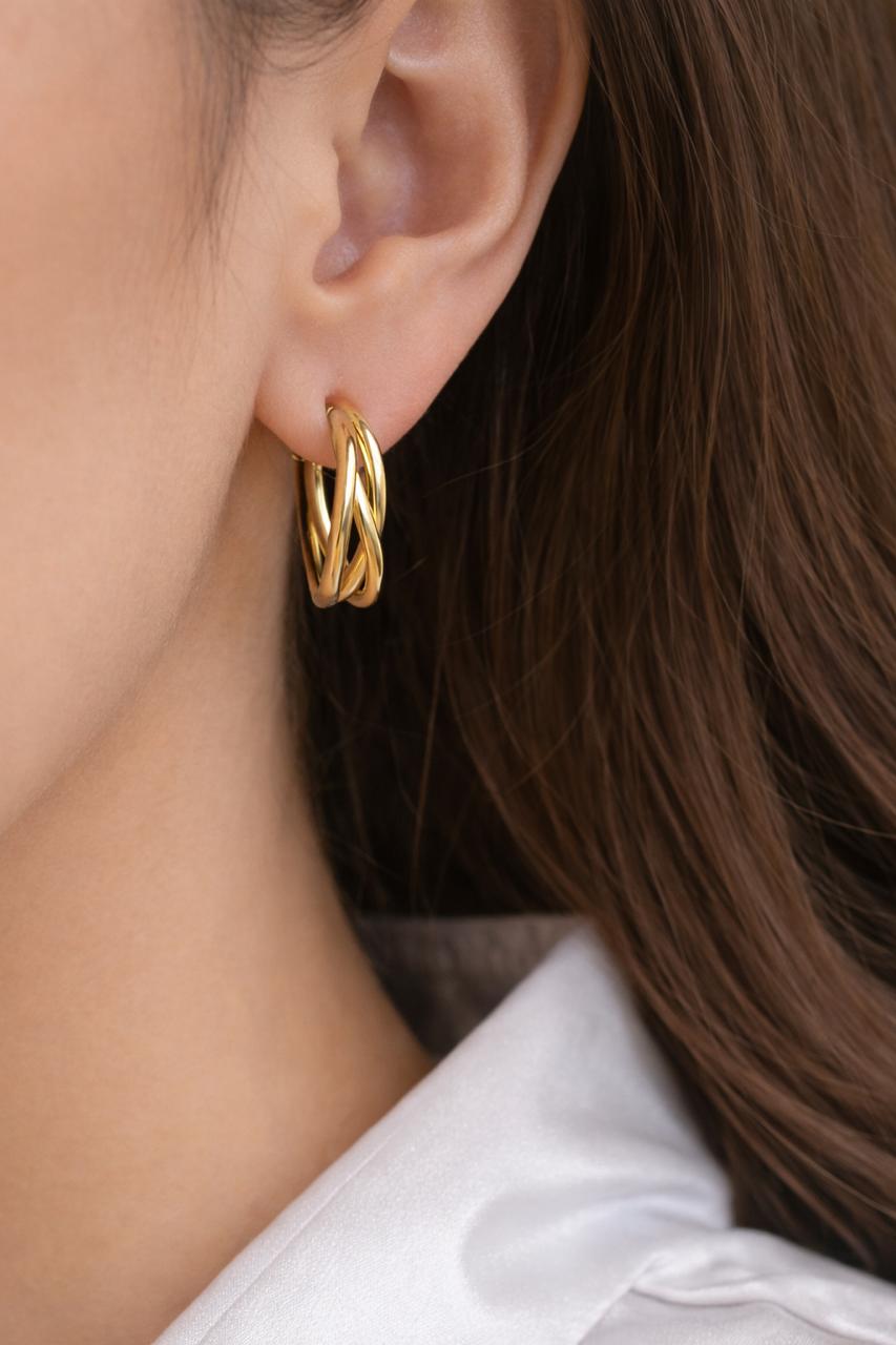 Celeste Intertwined Hoop Earrings