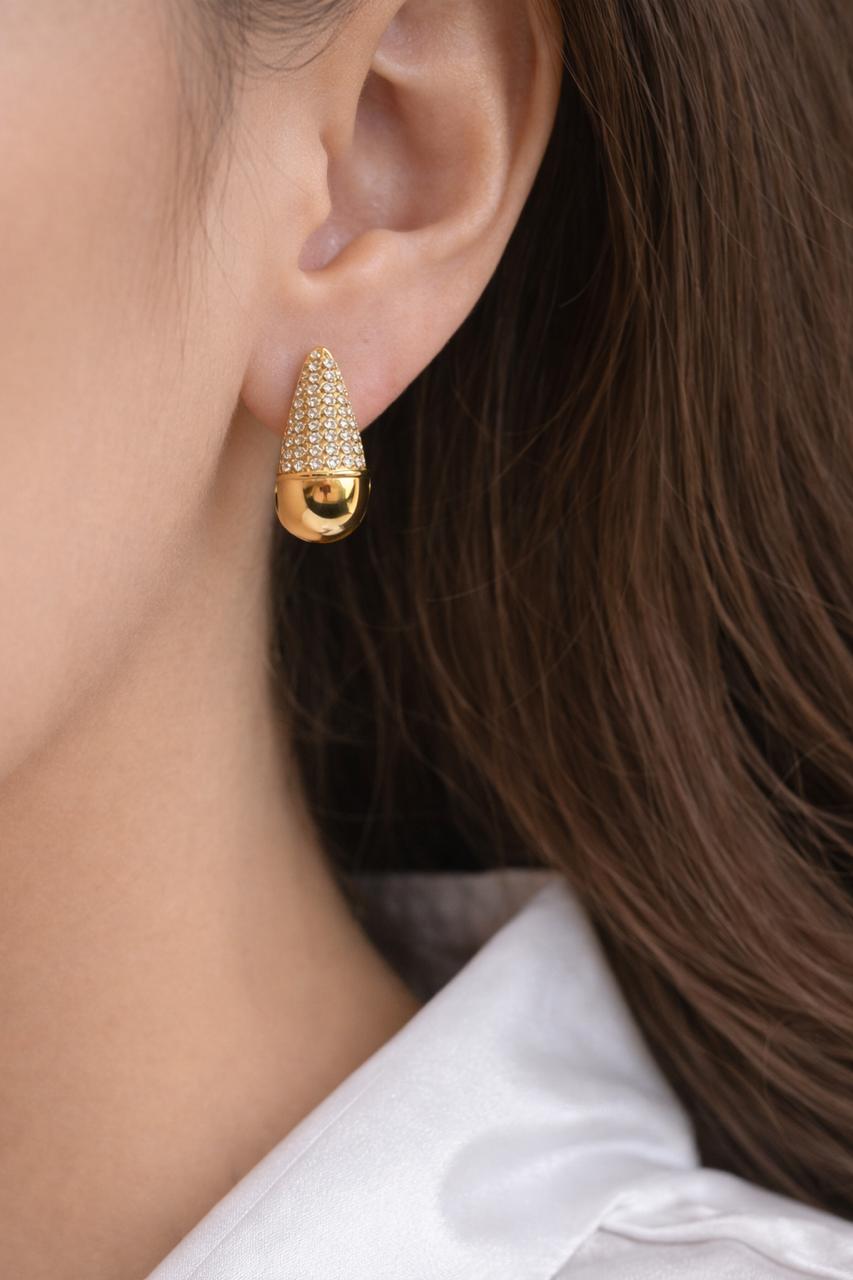 Aurora Pavé Stud Earrings