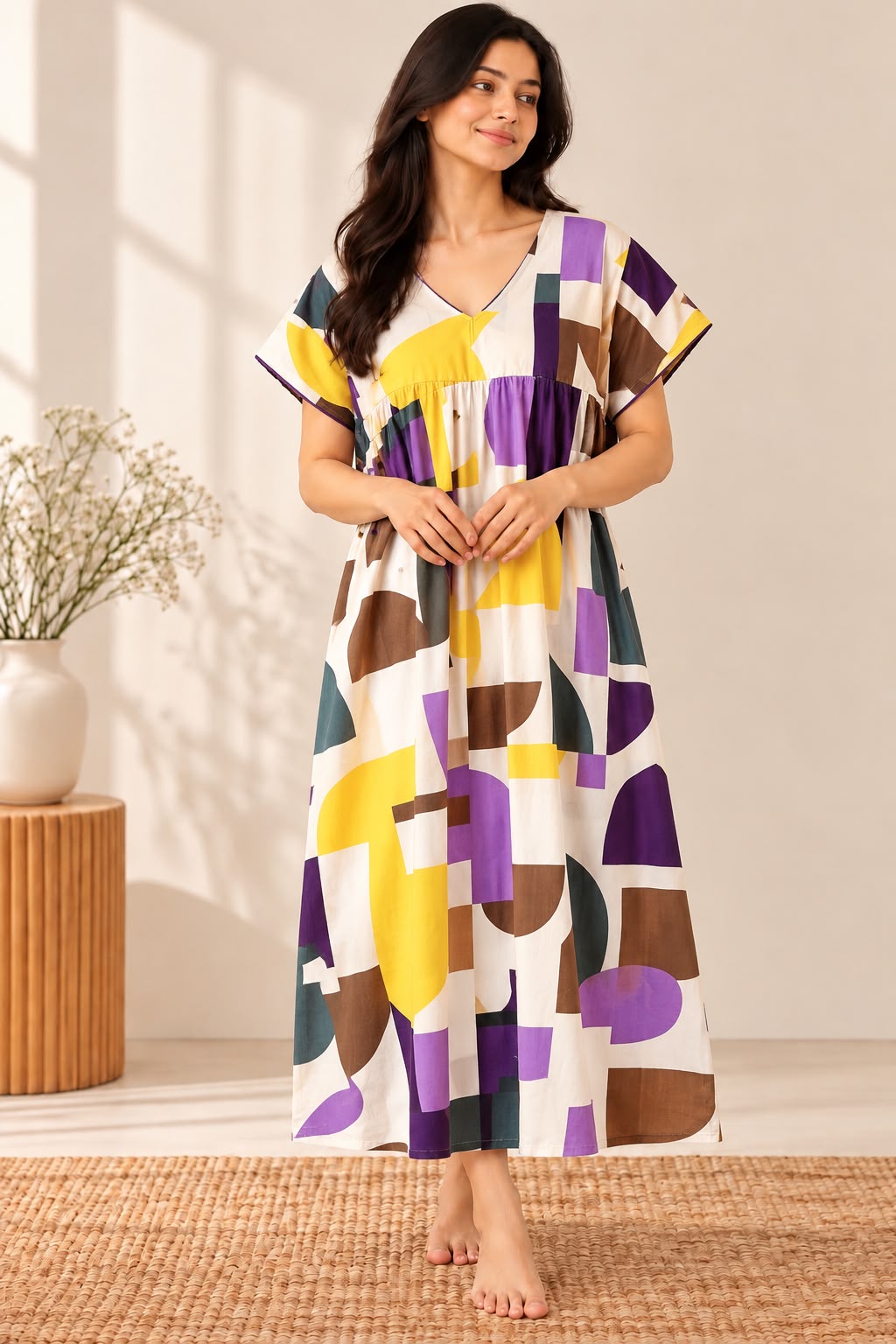 Geometric Charm Rayon Maxi