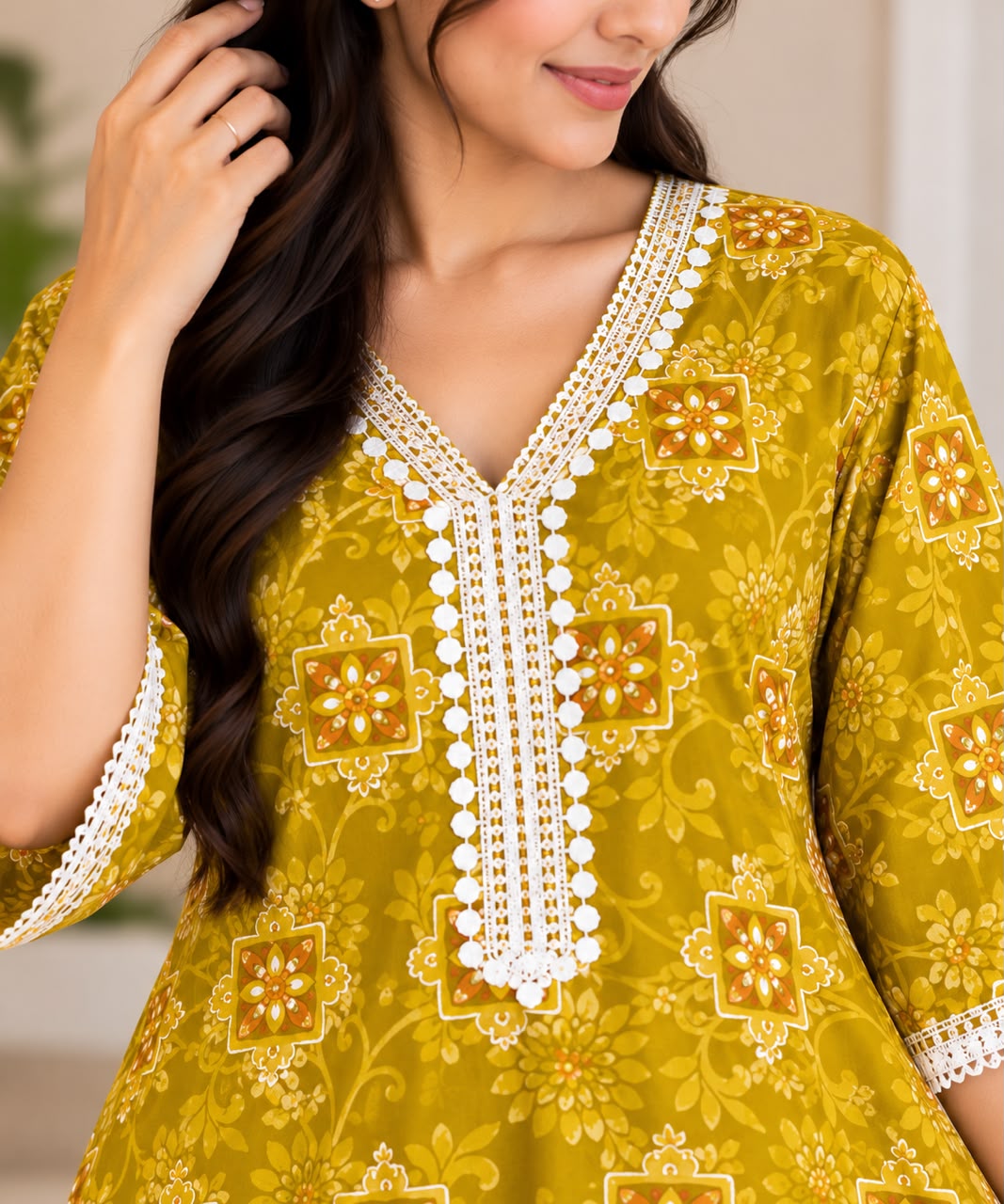 Mustard Floral Maxi Dress – Elegant Style for Everyday Wear